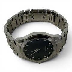Movado Masino 84 G2 1855 Diamond Black Dial Men's Stainless Watch